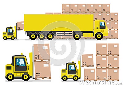 Trucking industry. Vector Illustration