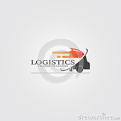 Trucking Transportation Logo, vector logo for business corporate, delivery of goods, logistic, element, illustration Vector Illustration