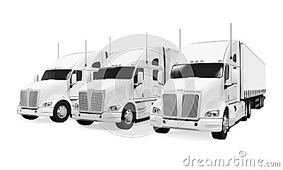 Trucks Fleet Stock Photo