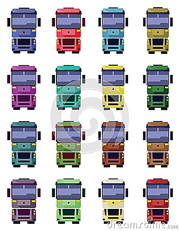 Trucks front view illustration Vector Illustration