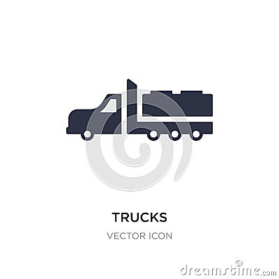 trucks icon on white background. Simple element illustration from Transport concept Vector Illustration