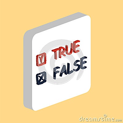 True and False computer symbol Stock Photo