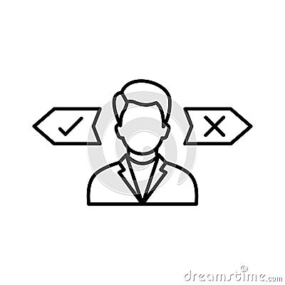 True false Vector Icon which can easily modify or edit Vector Illustration