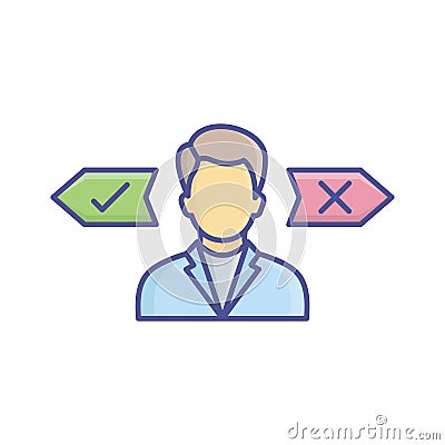 True false Vector Icon which can easily modify or edit Vector Illustration