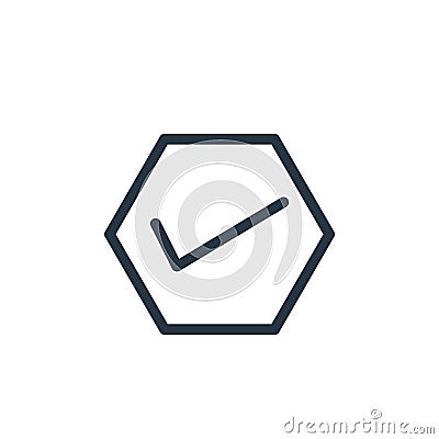 true icon vector from finance concept. Thin line illustration of true editable stroke. true linear sign for use on web and mobile Vector Illustration