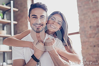 True love. Beautiful latino mulatto couple of young lovers are h Stock Photo