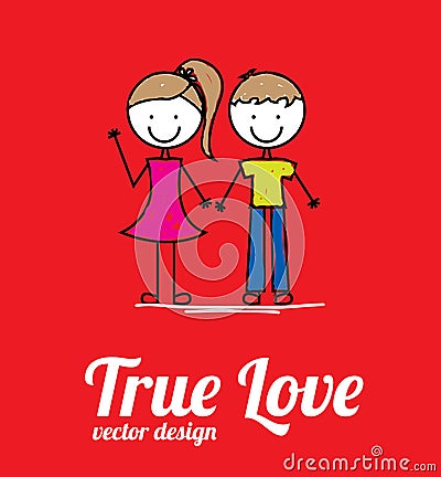 True love Vector Illustration
