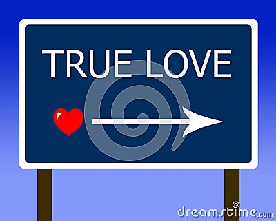 True love sign red heart Stock Photo