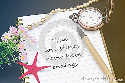 True love stories never have endings. Stock Photo
