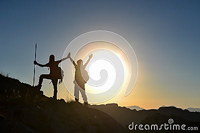 Accomplishment, perseverance and determination Stock Photo