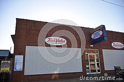 True Value Hardware Store, Sardis Mississippi Editorial Stock Photo