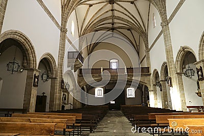 The interior of San Francisco church in Trujillo village Editorial Stock Photo