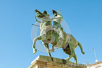 Equestrian statue of Francisco Pizarro Editorial Stock Photo