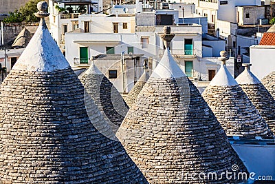 Trulli roofs in Alberobello, Italy Stock Photo