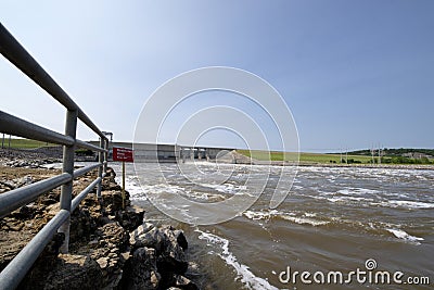 Truman lake dam,flood Stock Photo