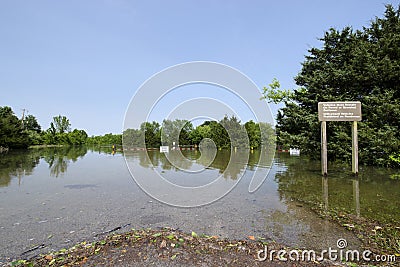 Truman lake flood Stock Photo