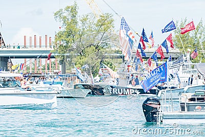 Trump Parade on the Intracoastal Waterway Florida Editorial Stock Photo