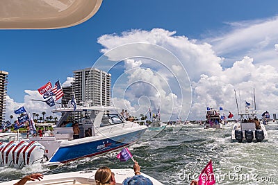 Trump Parade Intracoastal Waterway Florida Editorial Stock Photo