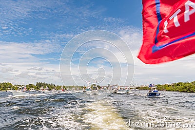 Trump Parade on the Intracoastal Waterway Florida Editorial Stock Photo