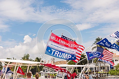 Trump Parade Millennials Flag Florida Editorial Stock Photo