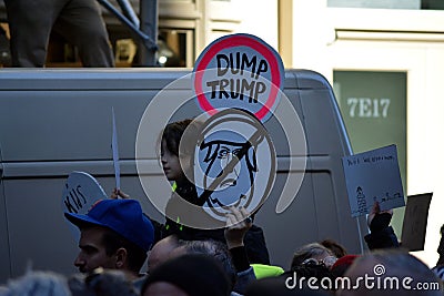 Trump Protests Editorial Stock Photo