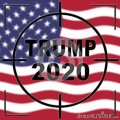 Trump 2020 Republican Candidate For President Nomination - 2d Illustration Editorial Stock Photo