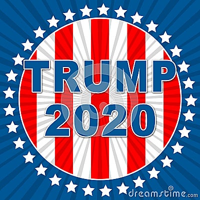 Trump 2020 Republican Candidate For President Nomination - 2d Illustration Editorial Stock Photo