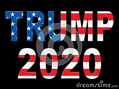 Trump 2020 Republican Choice For President Nomination - 2d Illustration Editorial Stock Photo