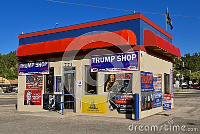 Trump store in Rapid Coity, South Dakota Editorial Stock Photo