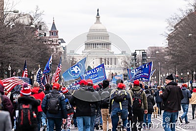 Trump Supporters on January 6th 2021 Editorial Stock Photo