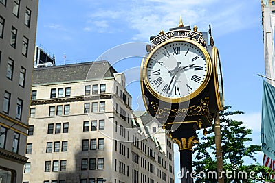 Trump Tower Clock, Manhattan, New York City Editorial Stock Photo