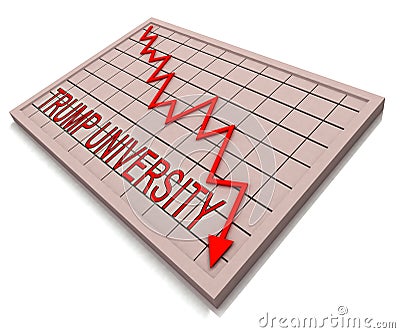 Trump University Student Training College By Donald - 3d Illustration Editorial Stock Photo