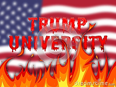 Trump University Student Training College By President - 2d Illustration Editorial Stock Photo