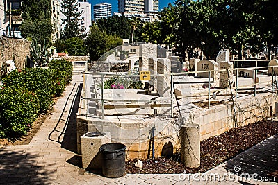 Trumpeldor Cemetery, Tel Aviv, Israel Editorial Stock Photo