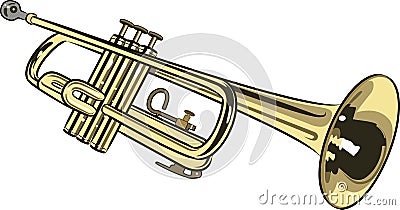 Trumpet Cartoon Illustration