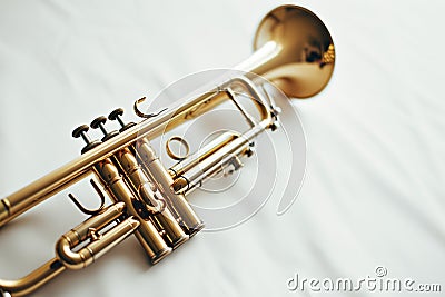 Trumpet or cornet, music, musical instrument and wind instrument Stock Photo