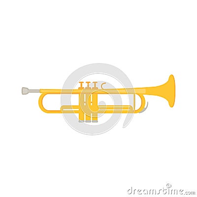 Trumpet icon in a flat design. Vector illustration Vector Illustration