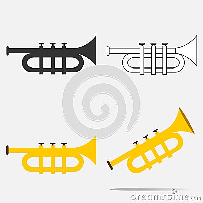 Trumpet icon Vector Illustration