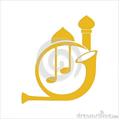 Trumpet mosque concept Vector Illustration