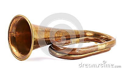 Trumpet musical instrument isolated Stock Photo