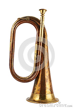 Trumpet musical instrument isolated Stock Photo