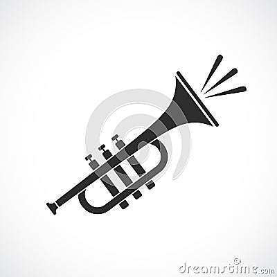 Trumpet vector icon Vector Illustration