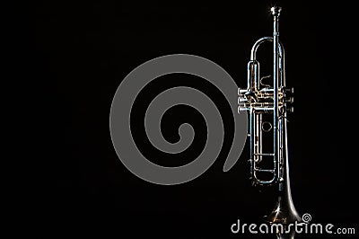 Trumpet, wind instrument Stock Photo