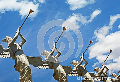 Trumpeting Angels Stock Photo