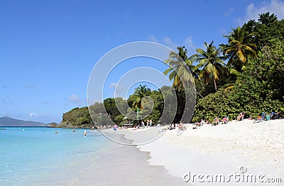 Trunk Bay Beach, St. John, USVI Stock Photo