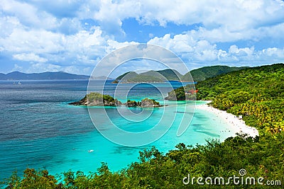 Trunk bay on St John island, US Virgin Islands Stock Photo