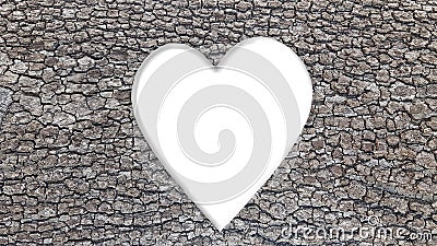 Trunk heart love adore piecies and peel of platanus tree Stock Photo