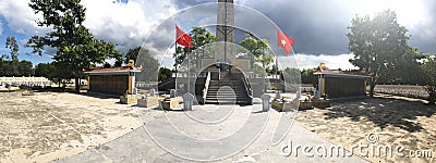 Truong Son martyr`s cemetery in Hai Phu, Hai Boi, Quang Tri. The burial place of martyrs was sacrificed during the war against the Editorial Stock Photo