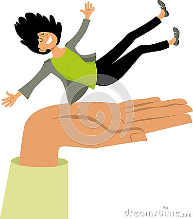 Trust fall concept Vector Illustration