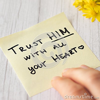 Trust and faith in God and Jesus Christ Stock Photo